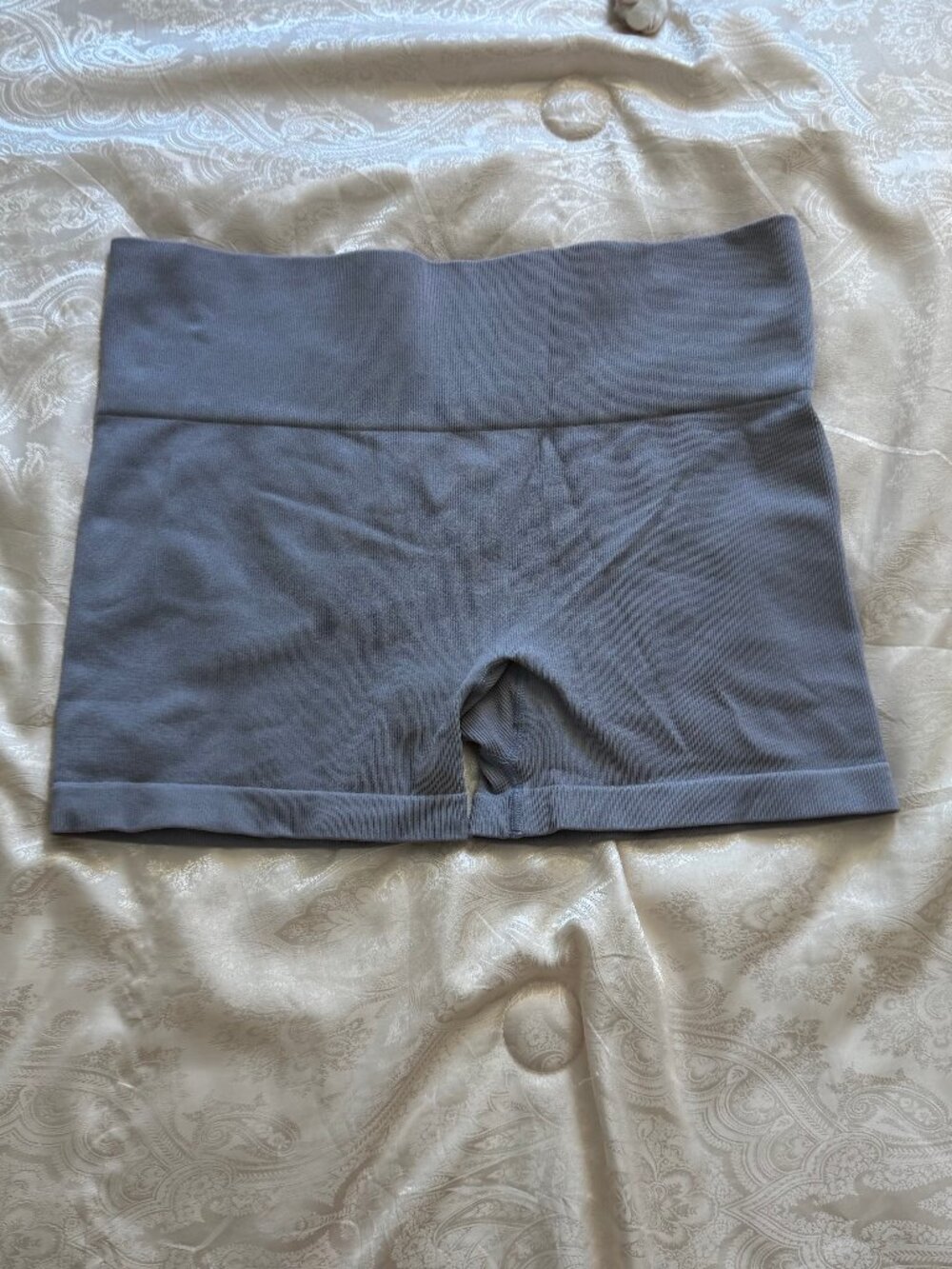 Joy Lab Slate Blue Ribbed High-Waist Biker Shorts – XXL fits like a Large